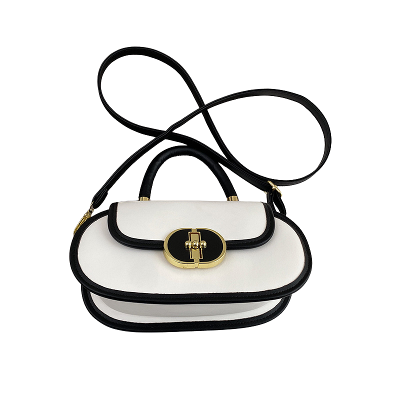 black and white everyday shoulder bag for women